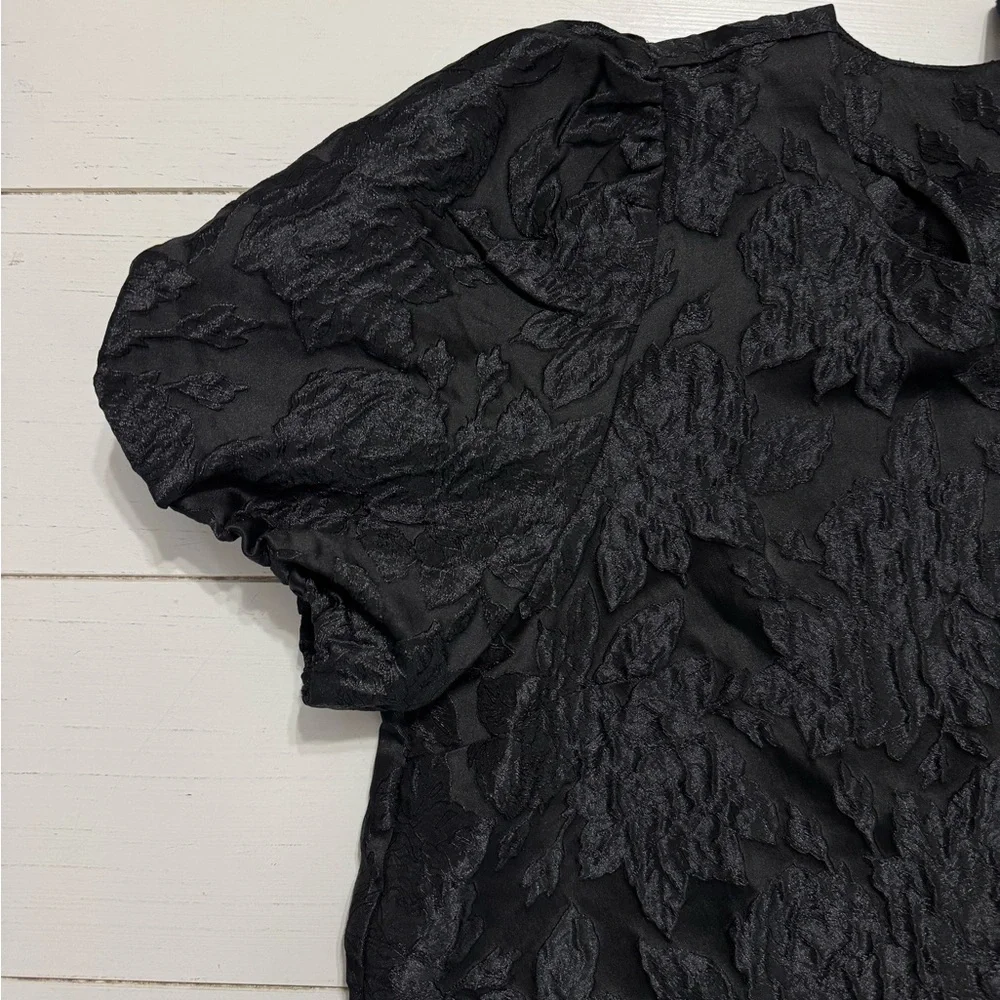 J.Crew Jacquard Short Puff Sleeve Blouse